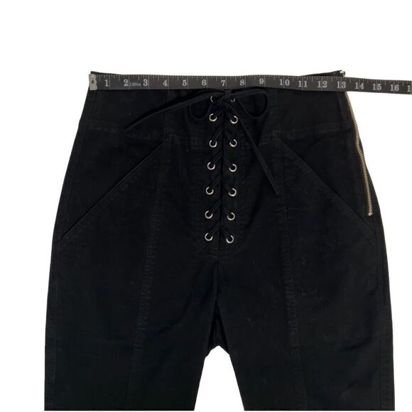 A.L.C. NWT Women's Black High Waist Lace Up Ankle Pants Size 4 - Picture 10 of 14